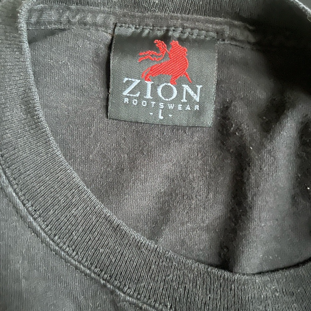 Zion Rootswear Black Bob Marley Vintage Y2k Shirt Large - Picture 3 of 4